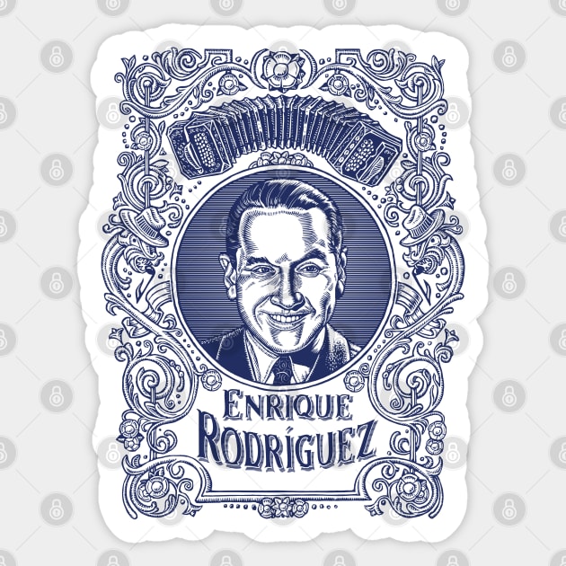 Enrique Rodríguez in Blue Sticker by Lisa Haney